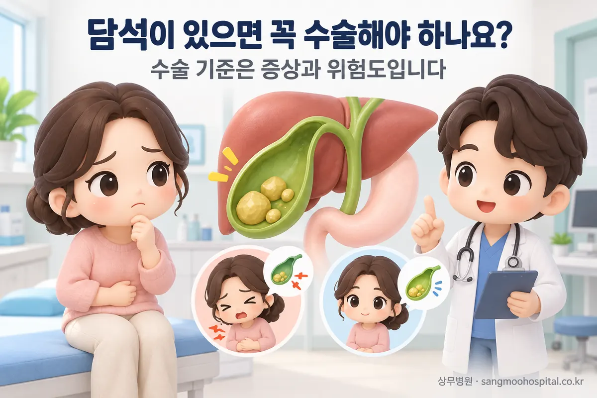 담석이 있으면 꼭 수술해야 하나요?